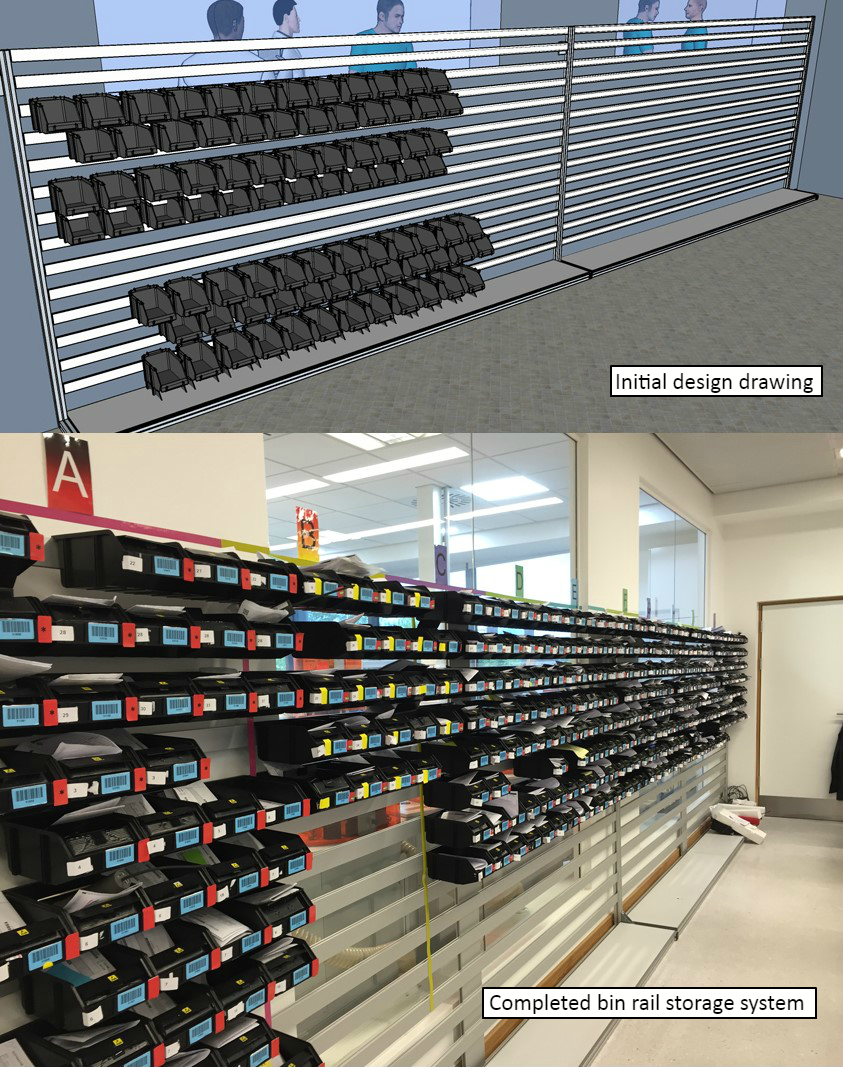 ESD bin rail installation