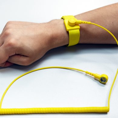 Anti Static Yellow Wrist Strap 10mm Press Stud With 1800mm Grounding Lead