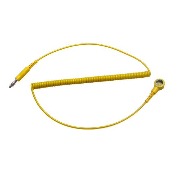 Coiled Lead 10mm Stud 4mm Banana Plug 1800mm