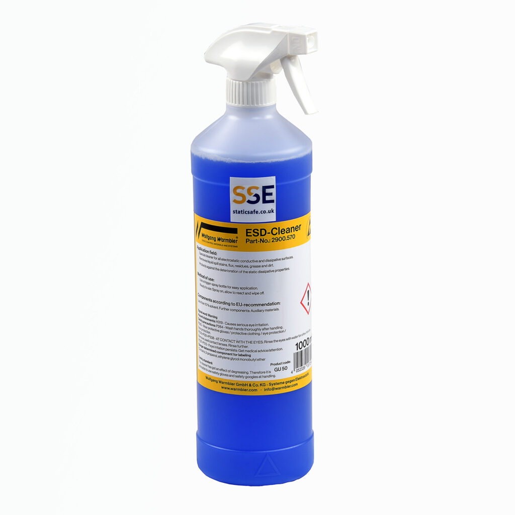 Esd Work Surface And Mat Cleaner Spray. Static Safe Environments