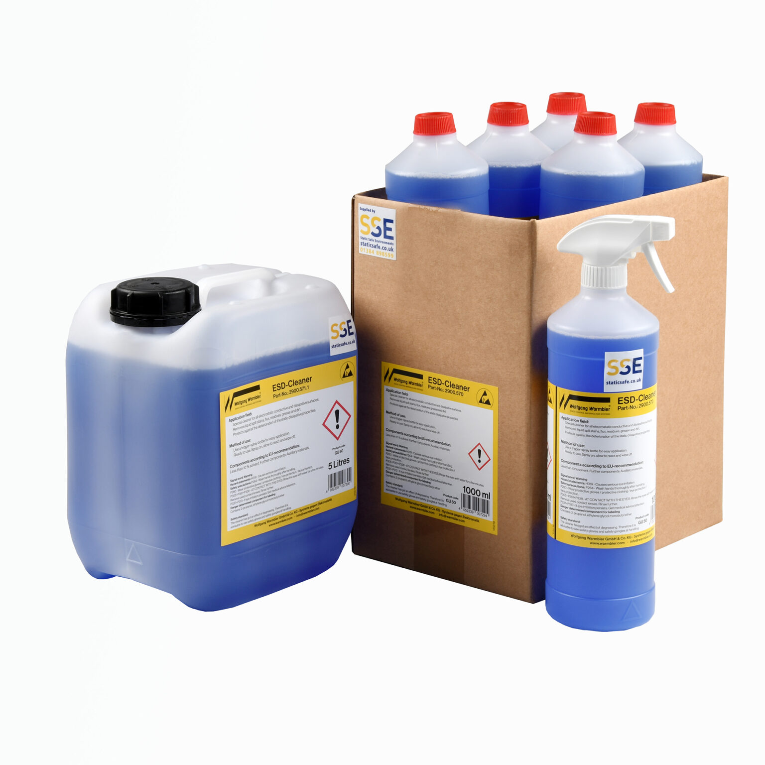 ESD work surface and mat cleaner spray. Static Safe Environments