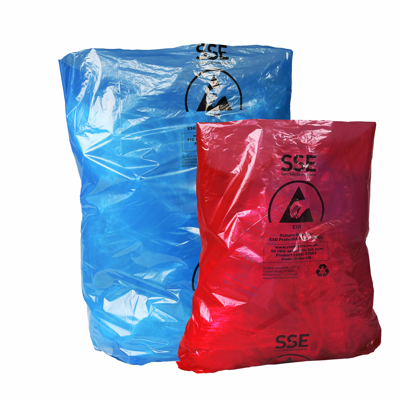 Antistatic ESD Bin Bags Static Safe Environments