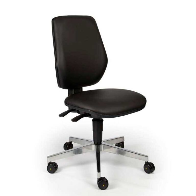 Tech Plus Range low model ESD cleanroom chair with castors – black seat ...